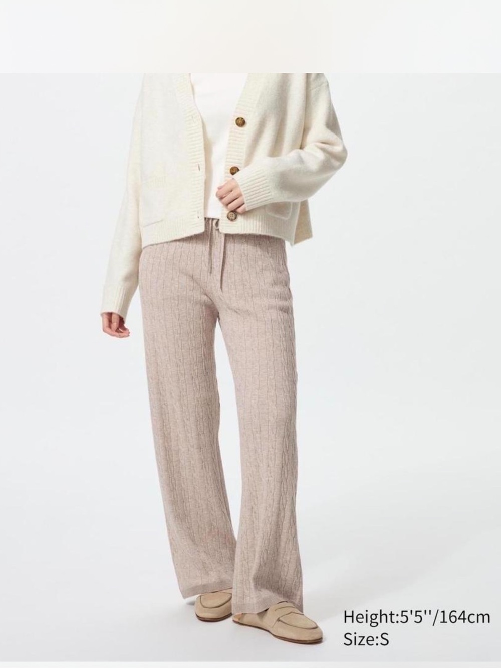 Uniqlo Cable Knit Sweater Set - Taupe - Picture 7 of 7